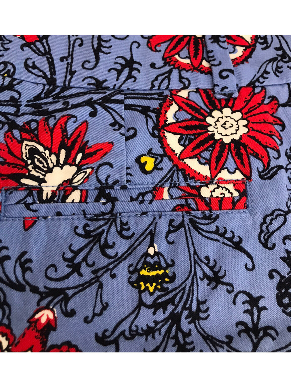 Loft Outlet Shorts. Blue with Red/Yellow Floral. 4 Inch Inseam. Size 2.   NWT - Picture 6 of 9